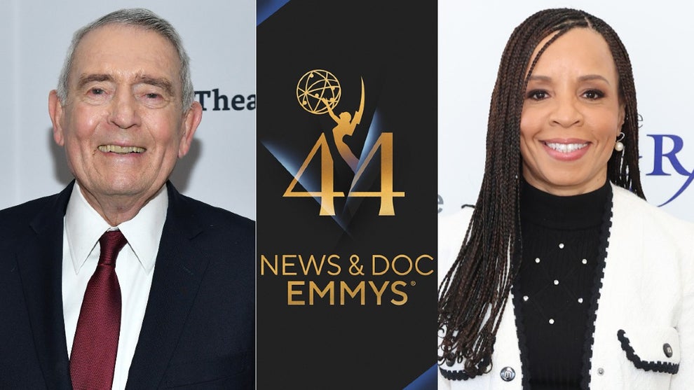 Dan Rather Kim Godwin Gold and Silver circle News and Documentary Emmys