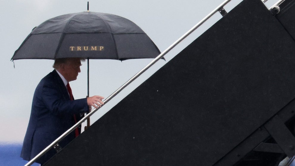 Donald Trump Leaves DC After Arraingment Aug 3