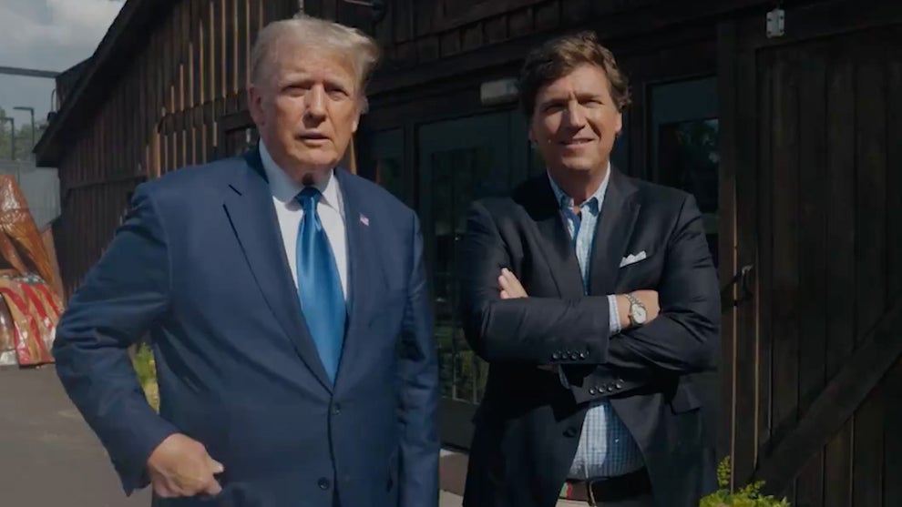 Donald Trump and Tucker Carlson interview