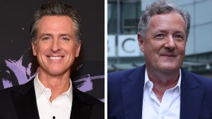 Gavin Newsom and Piers Morgan