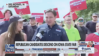 DeSantis Snarls at Trump’s ‘Be Likable!’ Banner Flyover in Iowa: ‘So Many People Would Never Vote for Him’ (Video)