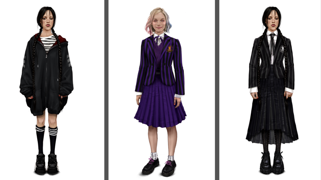Sketches for Wednesday Netflix Colleen Atwood
