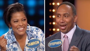 Tamron Hall, Stephen A. Smith on "Family Feud" (Disney)