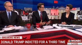 MSNBC Trump Indictment Special Coverage Sweeps Primetime Ratings With 2.6 Million Viewers