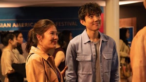 Ally Maki and Justin H. Min play a dysfunctional couple in "Shortcomings" (Sony Pictures Classics)