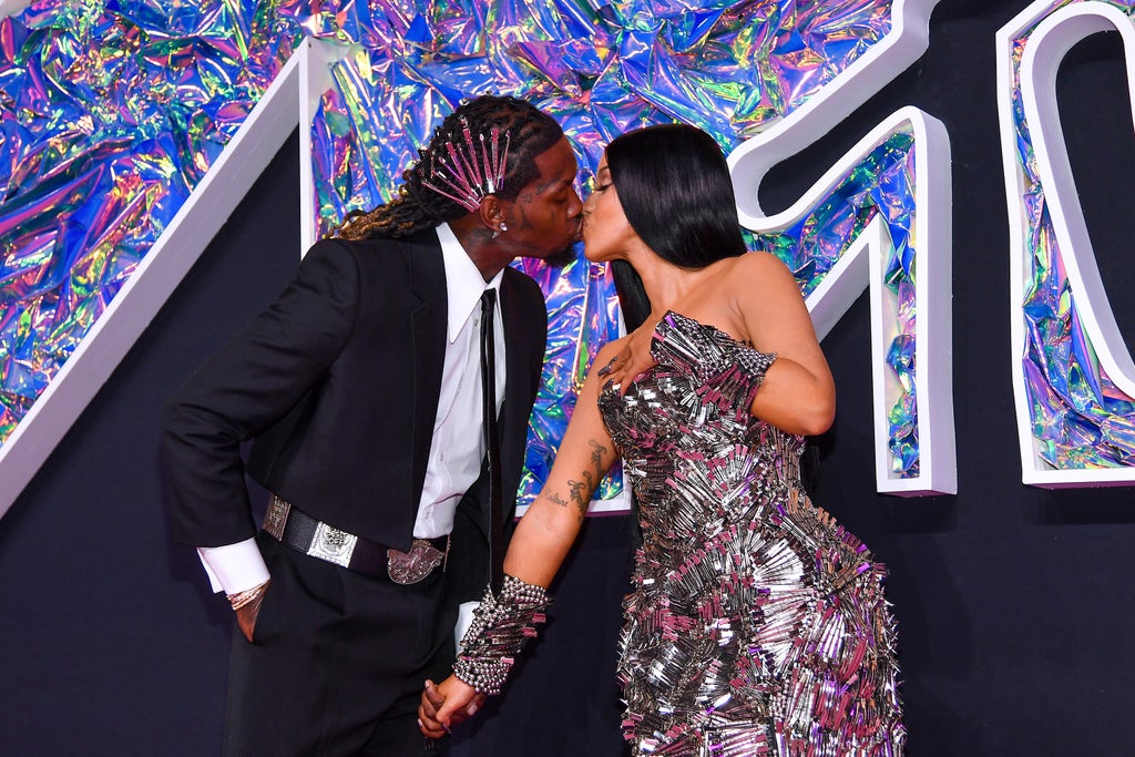 Offset and Cardi B, 2023 mtv vmas red carpet