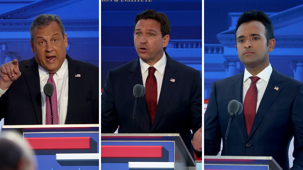 Chris Christie, Ron DeSantis and Vivek Ramaswamy