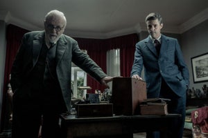 Anthony Hopkins and Matthew Goode in "Freud's Last Session"