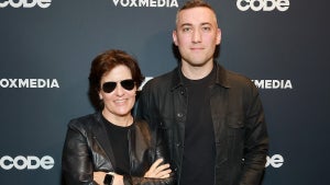 Kara Swisher and Yoel Roth attend Vox Media's 2023 Code Conference