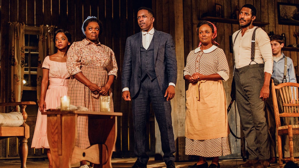 Kara Young, Heather Alicia Simms, Leslie Odom, Jr., Vanessa Bell Calloway, Billy Eugene Jones, and Noah Robbins in PURLIE VICTORIOUS - Photo by Marc J. Franklin