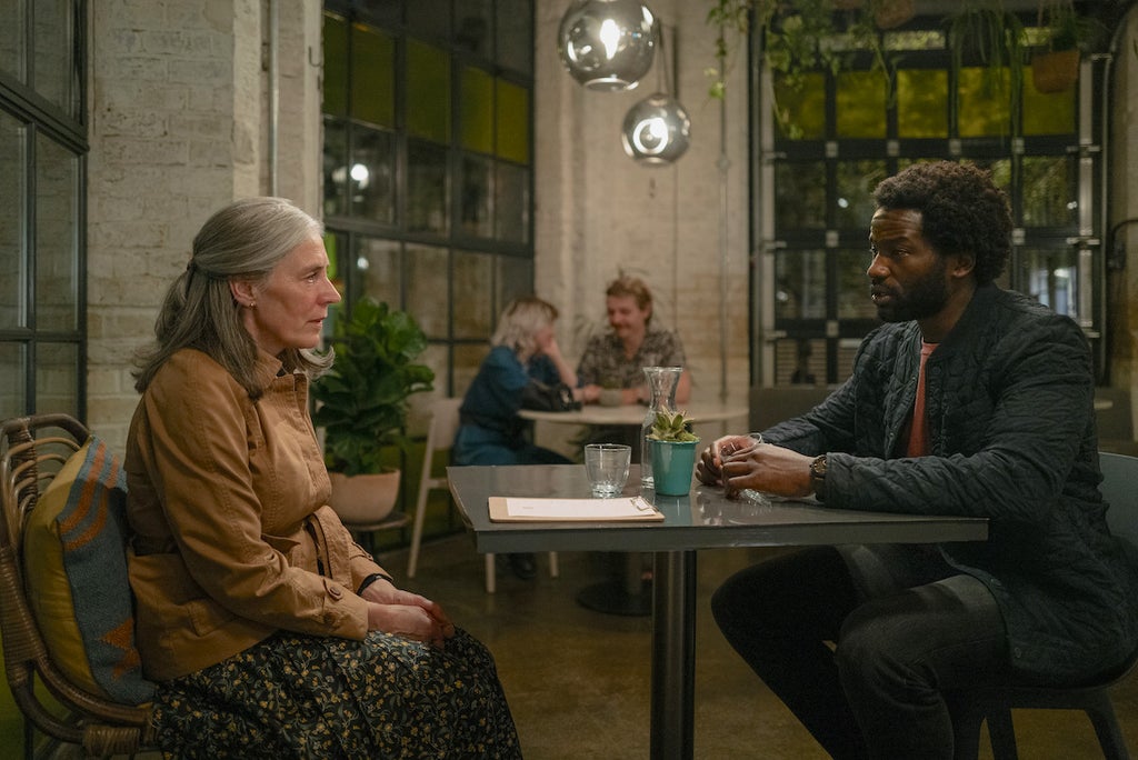 Saskia Reeves and Sope Dirisu in Season 3 of "Slow Horses"