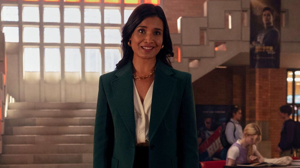 Shelley Conn as Indira Shetty in "Gen V" Season 1 (Photo credit: Prime Video)