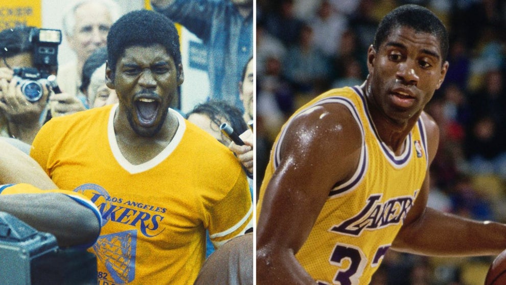 Quincy Isaiah, Earvin Magic Johnson (Photo credit: HBO, Getty Images)