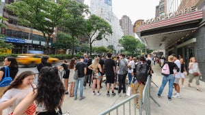 Moviegoers lined up for films like "Oppenheimer" this summer. (Photo: Arturo Holmes/Getty Images)