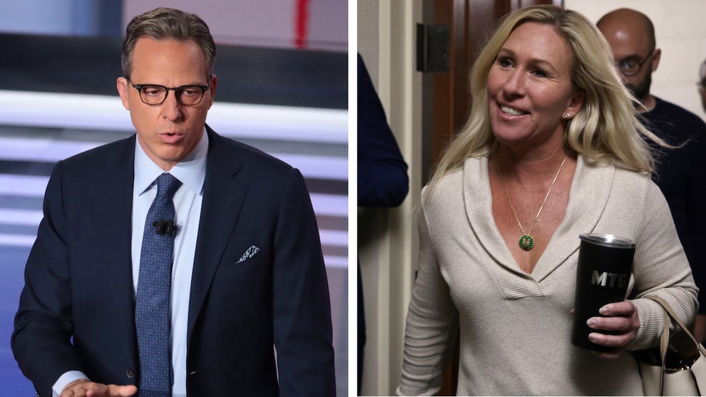Jake Tapper and Marjorie Taylor Greene