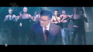 Stephen Colbert Reimagines New House Speaker Mike Johnson as a Right-Wing ‘Magic Mike’ (Video)