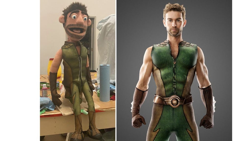 The Deep Puppet, Chace Crawford as The Deep in "The Boys" (Photo credit: Prime Video)