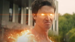 Patrick Schwarzenegger as Luke “Golden Boy” Riordan in "Gen V" (Photo credit: Prime Video)