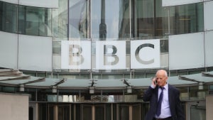 Outside BBC's London HQ (Getty Images)
