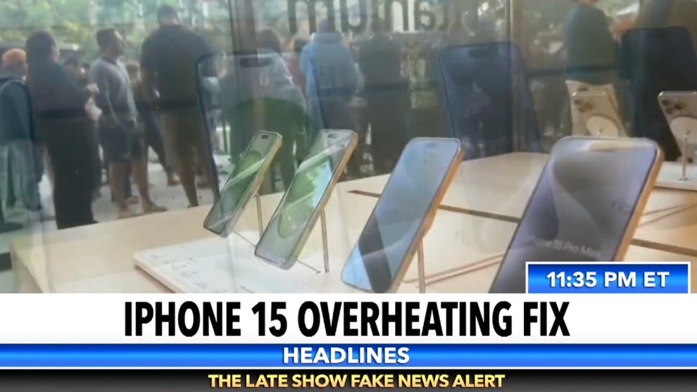colbert iphones overheating