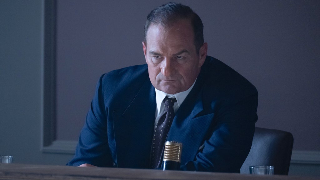 Chris Bauer as Senator Joe McCarthy in "Fellow Travelers"
