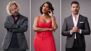 Jonny Fairplay, Omarosa and Jax Taylor compete in "House of Villains" (Matthias Clamer/E! Entertainment)