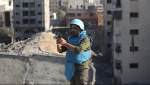 A journalist surveys damage in Gaza City