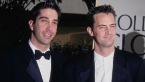 David Schwimmer and Matthew Perry attend the 54th Golden Globe Awards (Credit: Vinnie Zuffante/Getty Images)