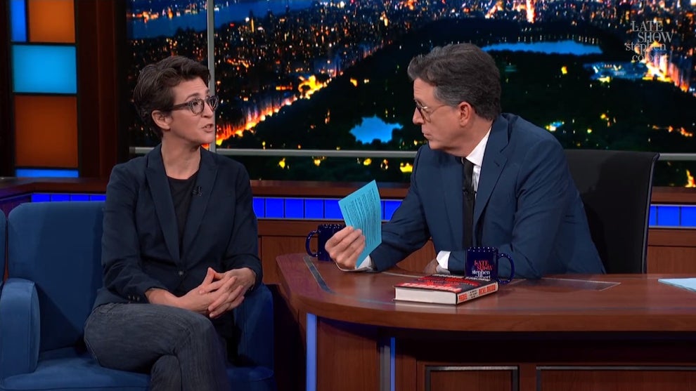 Rachel Maddow on Trump and Democrats while talking to Colbert