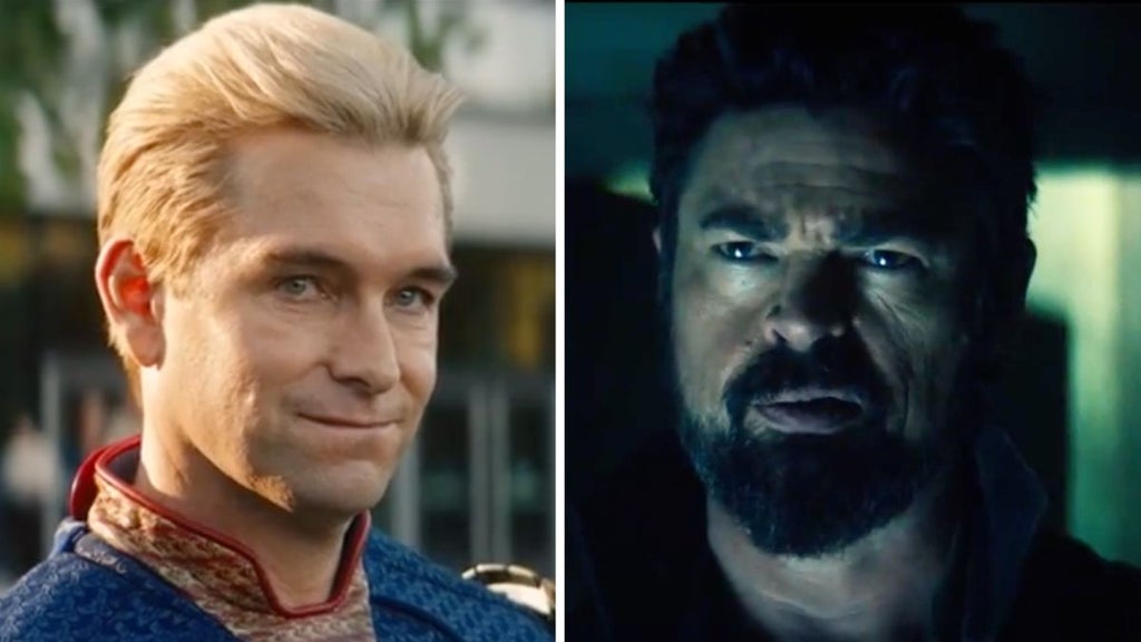Antony Starr, Karl Urban as Homelander and Billy the Butcher in "Gen V" Season 1 (Photo credit: Prime Video)