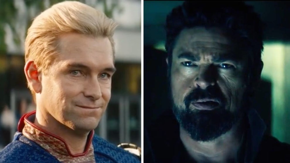 Antony Starr, Karl Urban as Homelander and Billy the Butcher in "Gen V" Season 1 (Photo credit: Prime Video)
