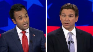 Vivek Ramaswamy and Ron DeSantis