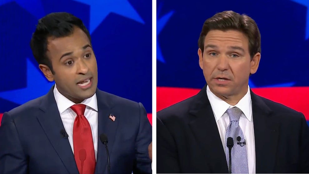 Vivek Ramaswamy and Ron DeSantis