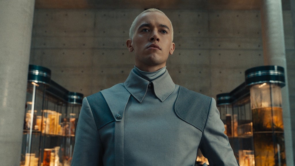 Tom Blyth as Coriolanus Snow in The Hunger Games: The Ballad of Songbirds and Snakes