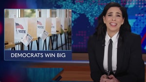 Sarah Silverman hosting "The Daily Show"