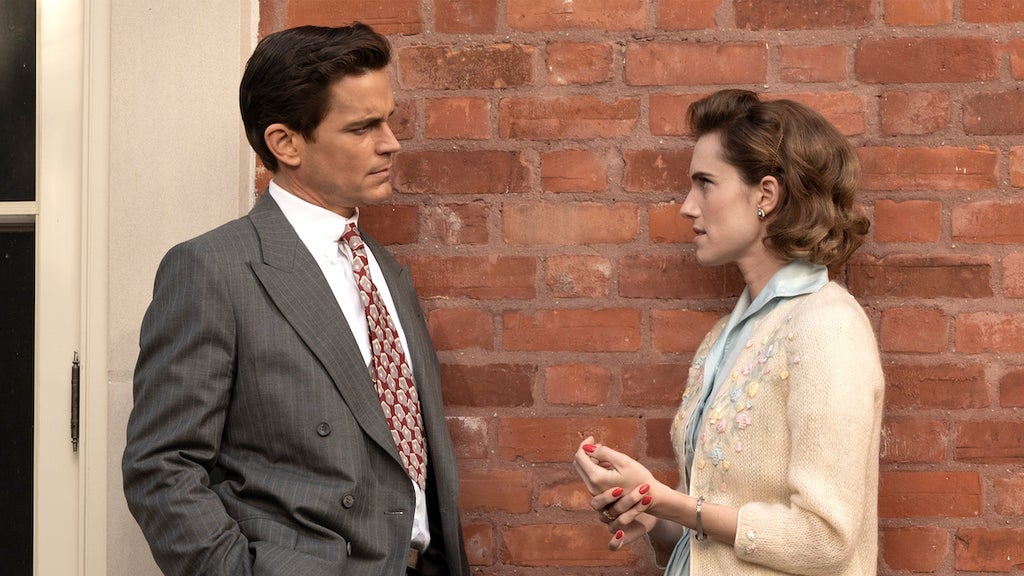 Matt Bomer and Allison Williams in the "Promise You Won't Write" episode of "Fellow Travelers"