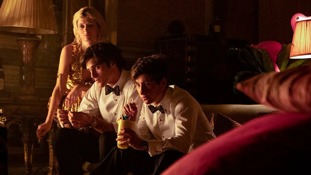 Alison Oliver, Jacob Elordi and Barry Keoghan in Saltburn