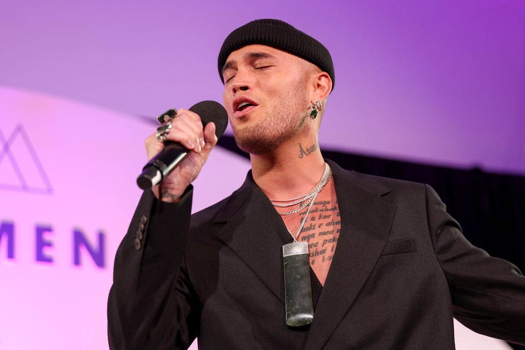 Stan Walker performs during The Wrap's Power Women Summit, Maybourne Hotel, Beverly Hills, California on Dec 5, 2023.