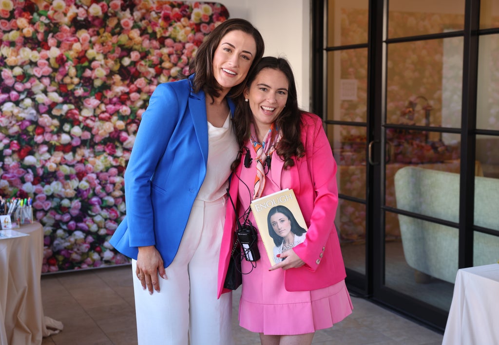 Cassidy Hutchinson and Emily Vogel at The Wrap's Power Women Summit, Maybourne Hotel, Beverly Hills, California on Dec 5, 2023.
