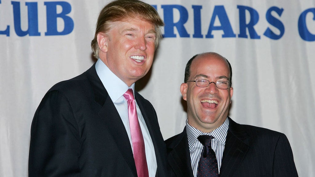 Donald Trump with then-NBC Entertainment president Jeff Zucker in 2004 New York City
