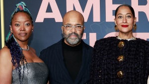 "American Fiction" cast members Erika Alexander, Jeffrey Wright and Tracee Ellis Ross (Getty Images)