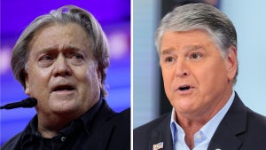 Steve Bannon, Sean Hannity (Photo credit: Getty Images)