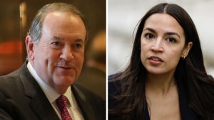 Mike Huckabee and Alexandria Ocasio-Cortez