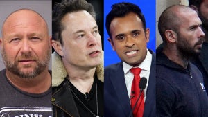 Four photos of men