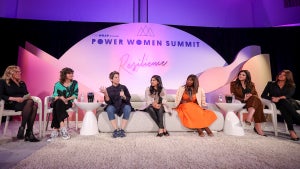 Susan Sprung, Aida Rodgers, Carolyn Strauss, Christine D'Souza Gelb, Janine Nabers, Liza Katzer and Robbie, Power Women Summit 2023