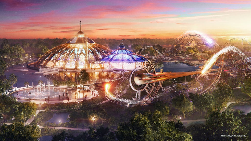 Artist rendering of Celestial Park at Epic Universe