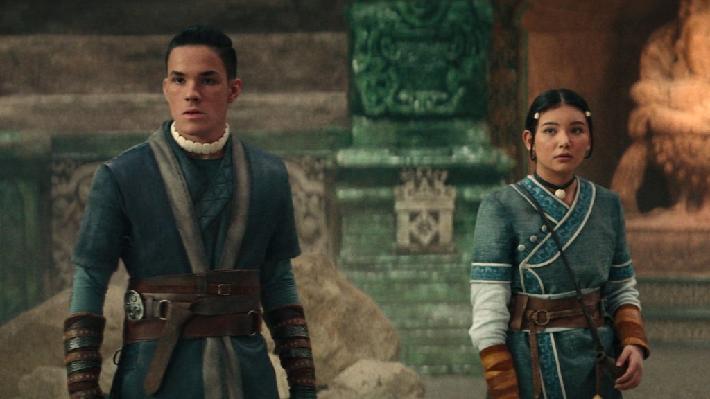 Avatar: The Last Airbender. Ian Ousley as Sokka, Kiawentiio as Katara