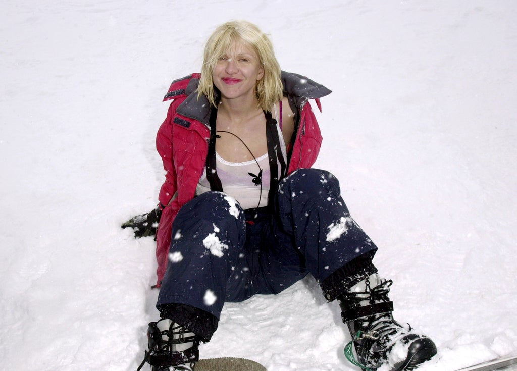Courtney Love Snowboarding at Sundance 2001 
