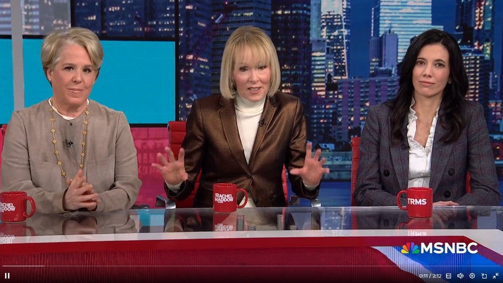 E Jean Carroll and attorneys on Rachel Maddow