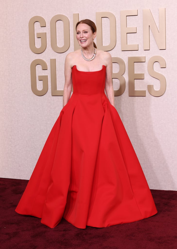 Julianne Moore attends the 81st Annual Golden Globe Awards at The Beverly Hilton on January 07, 2024 in Beverly Hills, California.